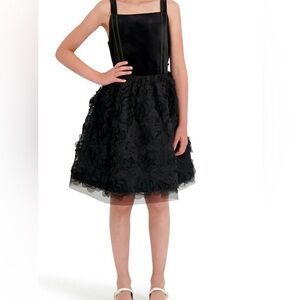 Kensie Girl Black Tulle Rosette Dress size 12